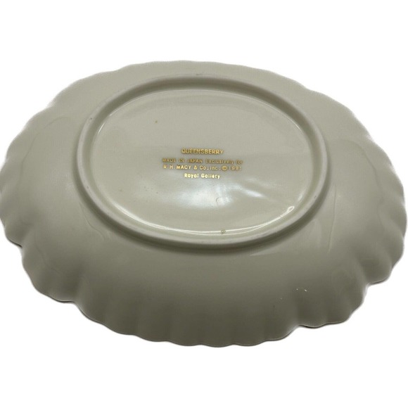 Vtg RH Macy's QUEENSBERRY Candy Relish Dish Small Bowl Royal Gallery Japan Pears - Picture 2 of 4